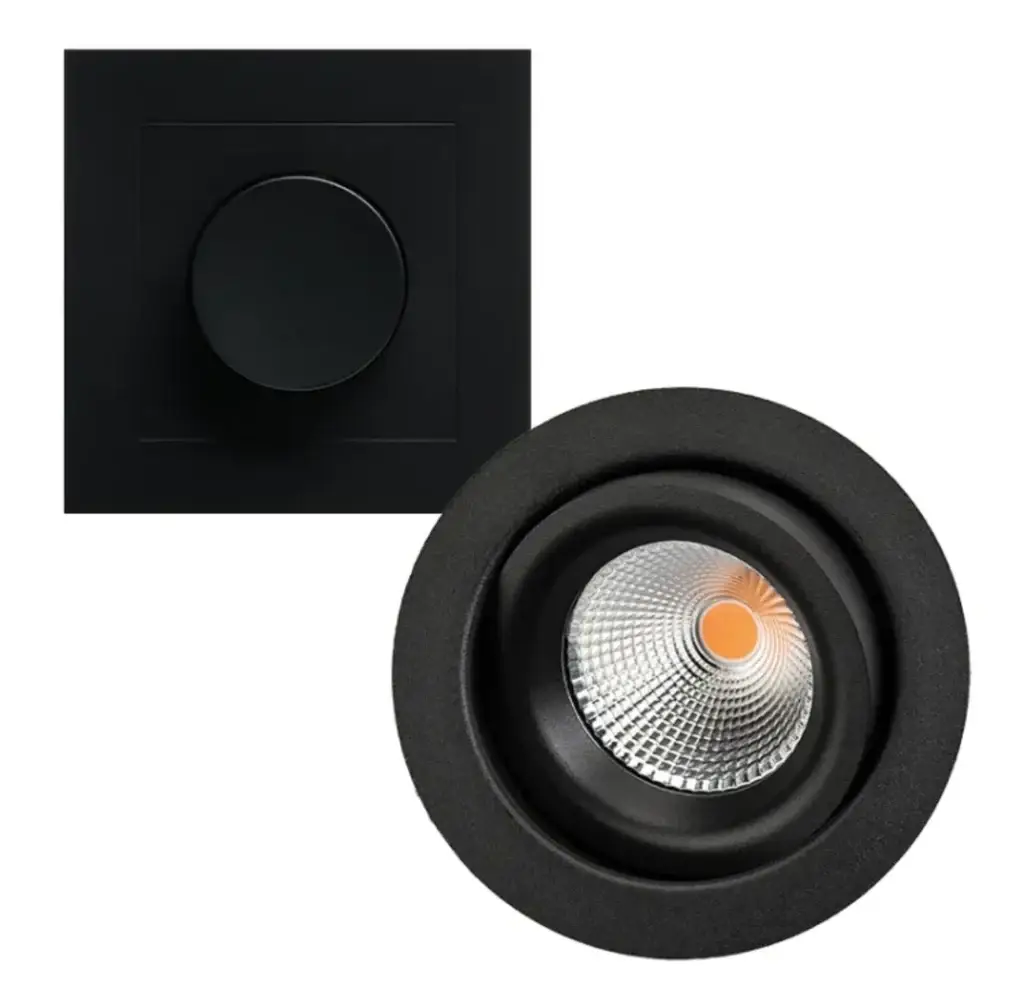 LED downlights for rehabilitering inkl. LED dimmer – 4 stk hvit